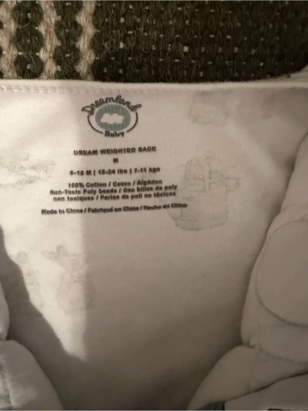 Dreamland weighted baby sleep sack